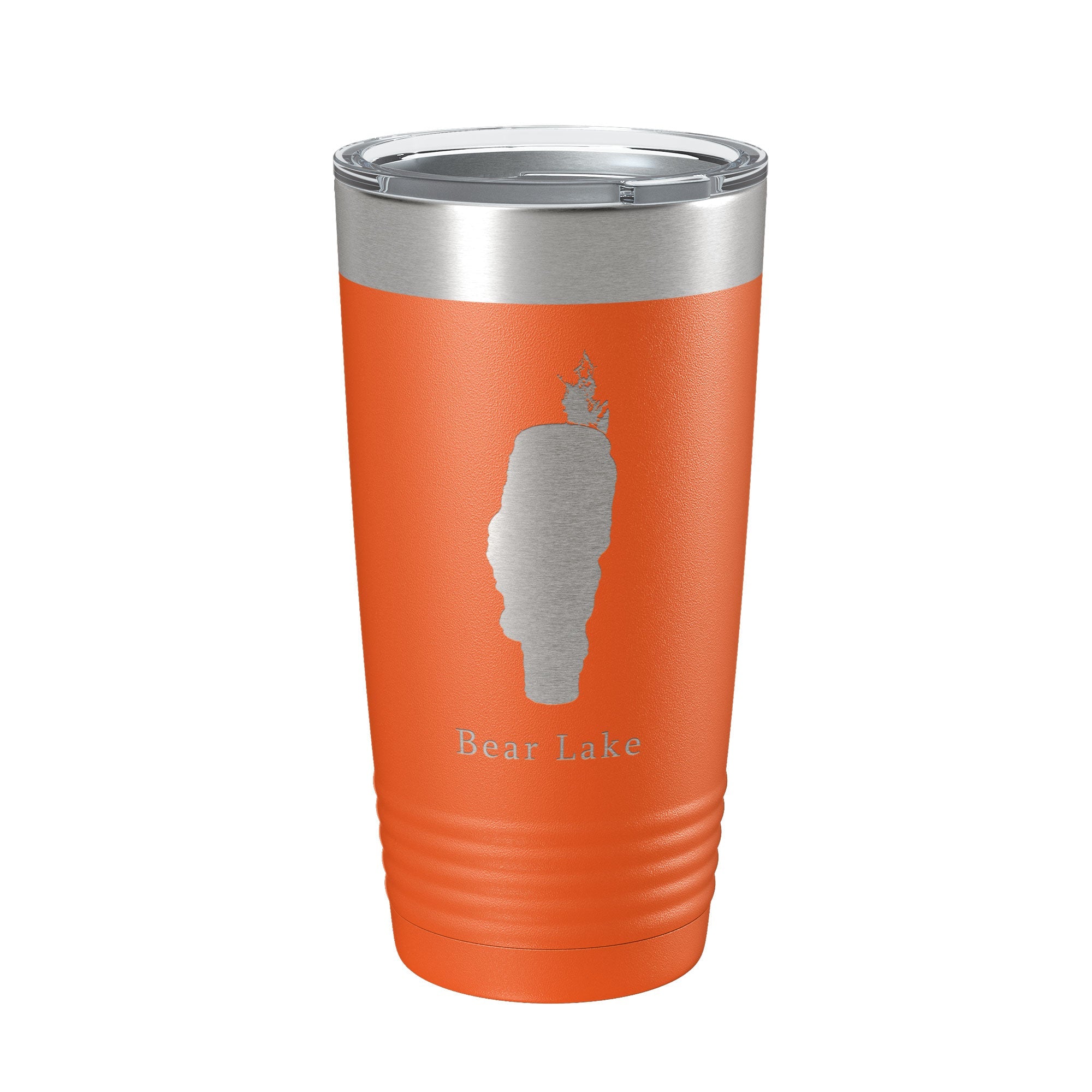 Bear & Mud Lakes Map Tumbler Travel Mug Insulated Laser Engraved Coffee Cup Idaho 20 oz