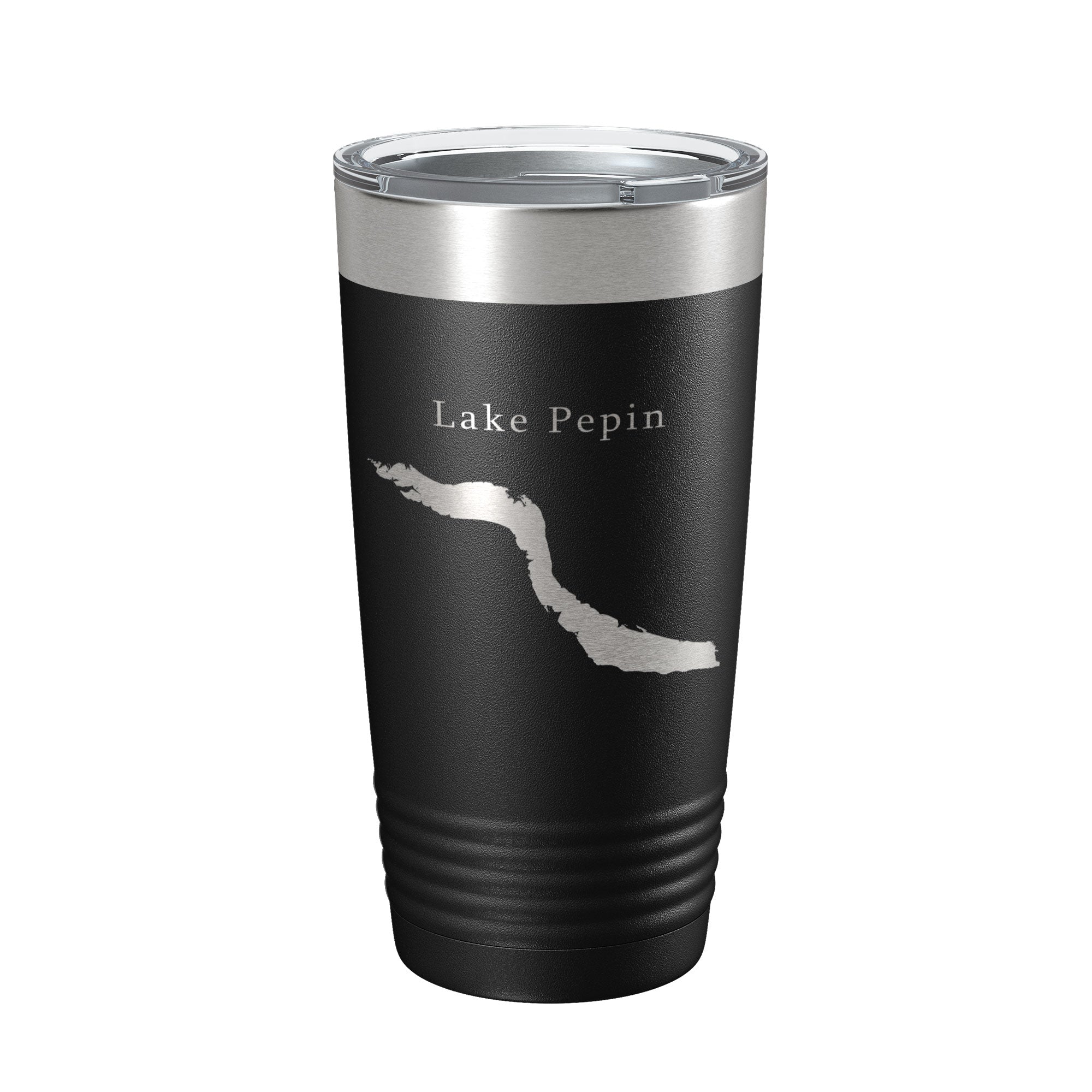 Lake Pepin Map Tumbler Travel Mug Insulated Laser Engraved Coffee Cup Minnesota Wisconsin 20 oz