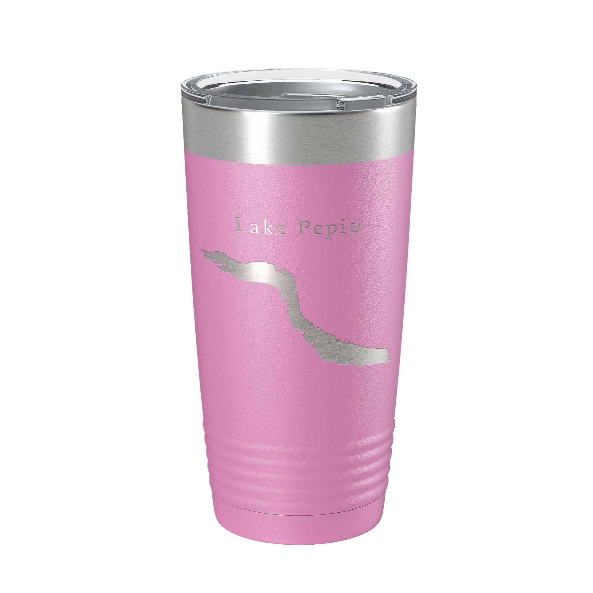 Lake Pepin Map Tumbler Travel Mug Insulated Laser Engraved Coffee Cup Minnesota Wisconsin 20 oz