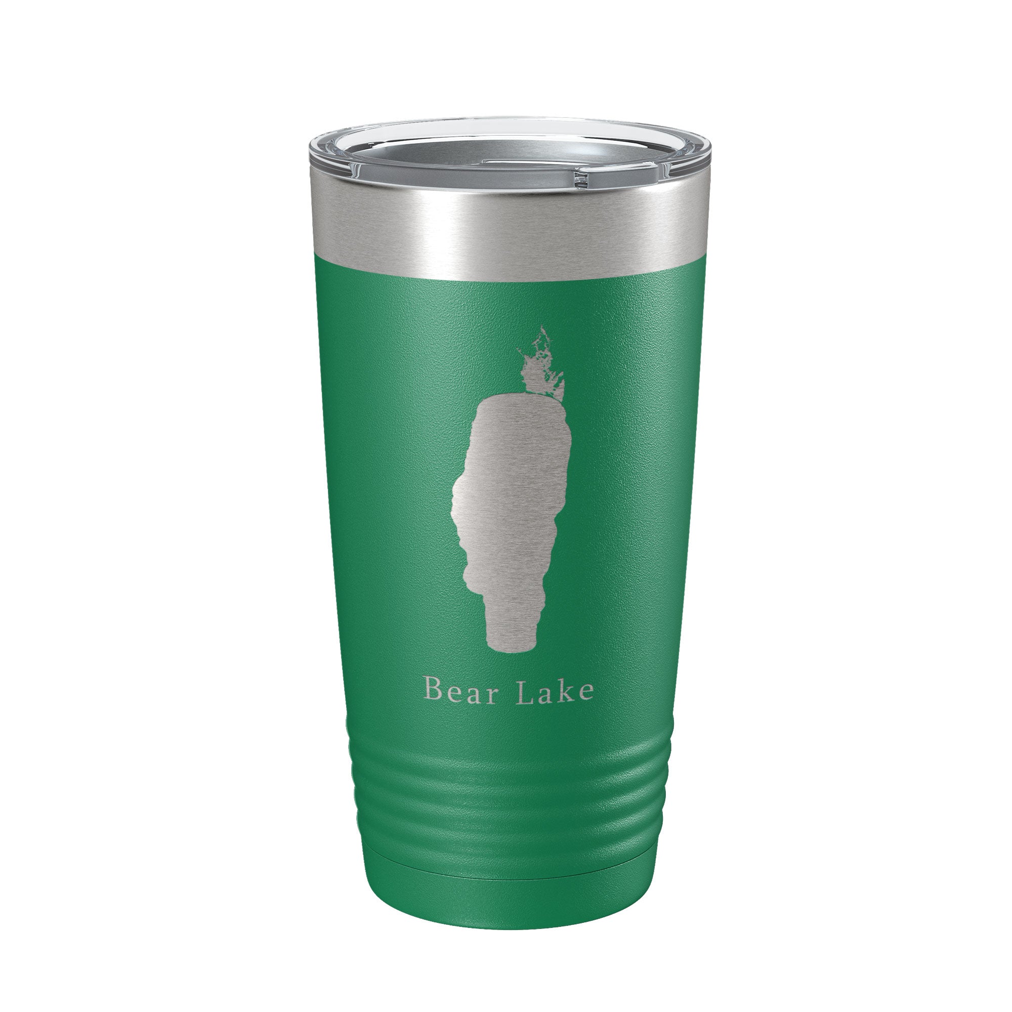 Bear & Mud Lakes Map Tumbler Travel Mug Insulated Laser Engraved Coffee Cup Idaho 20 oz