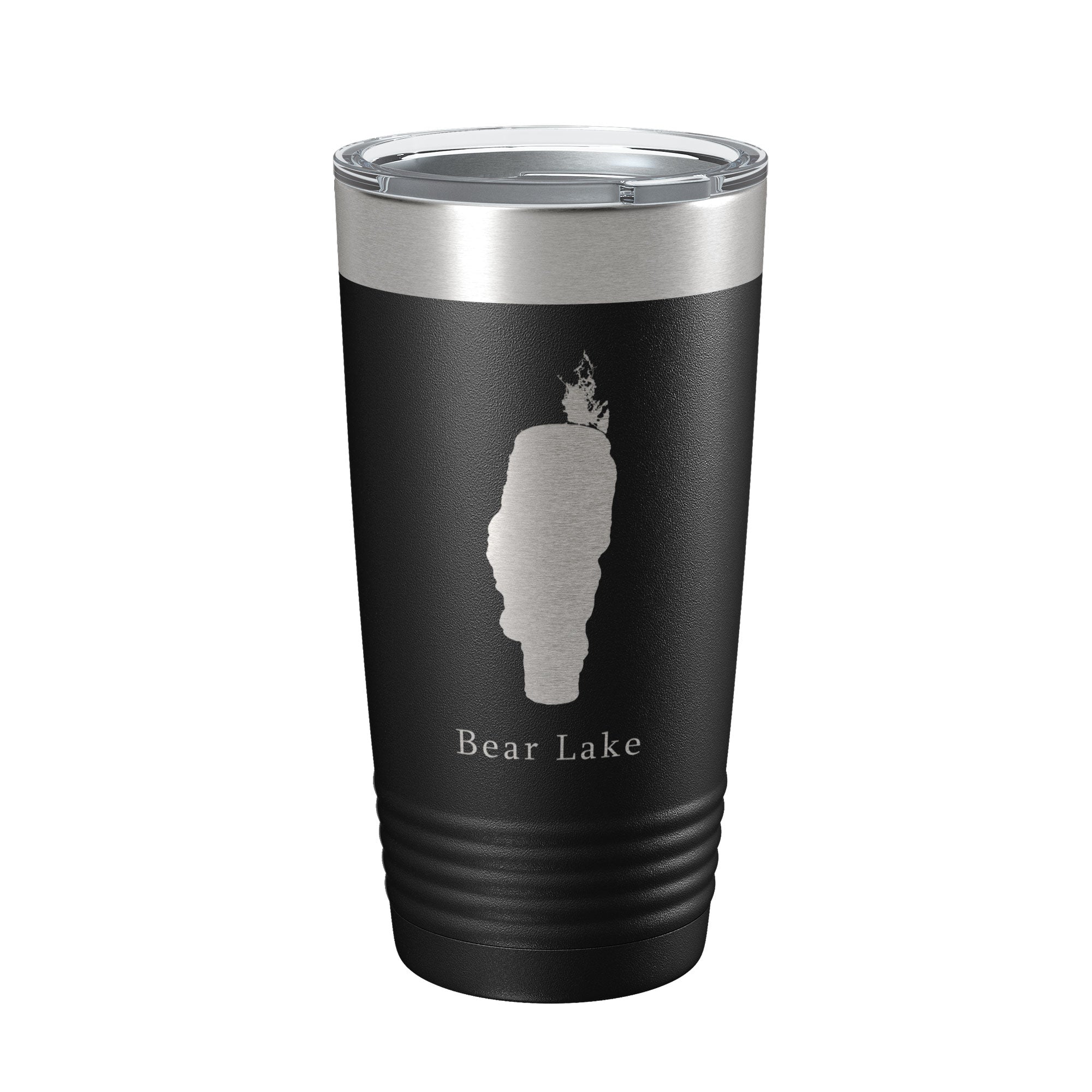 Bear & Mud Lakes Map Tumbler Travel Mug Insulated Laser Engraved Coffee Cup Idaho 20 oz