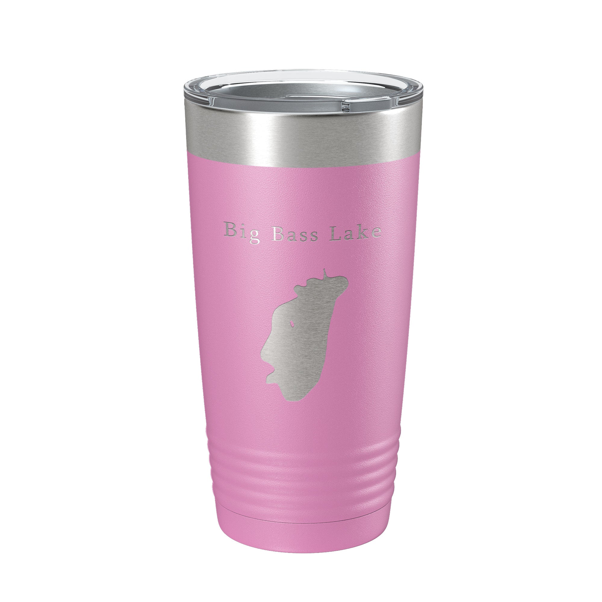 Big Bass Lake Map Tumbler Travel Mug Insulated Laser Engraved Coffee Cup Pennsylvania 20 oz