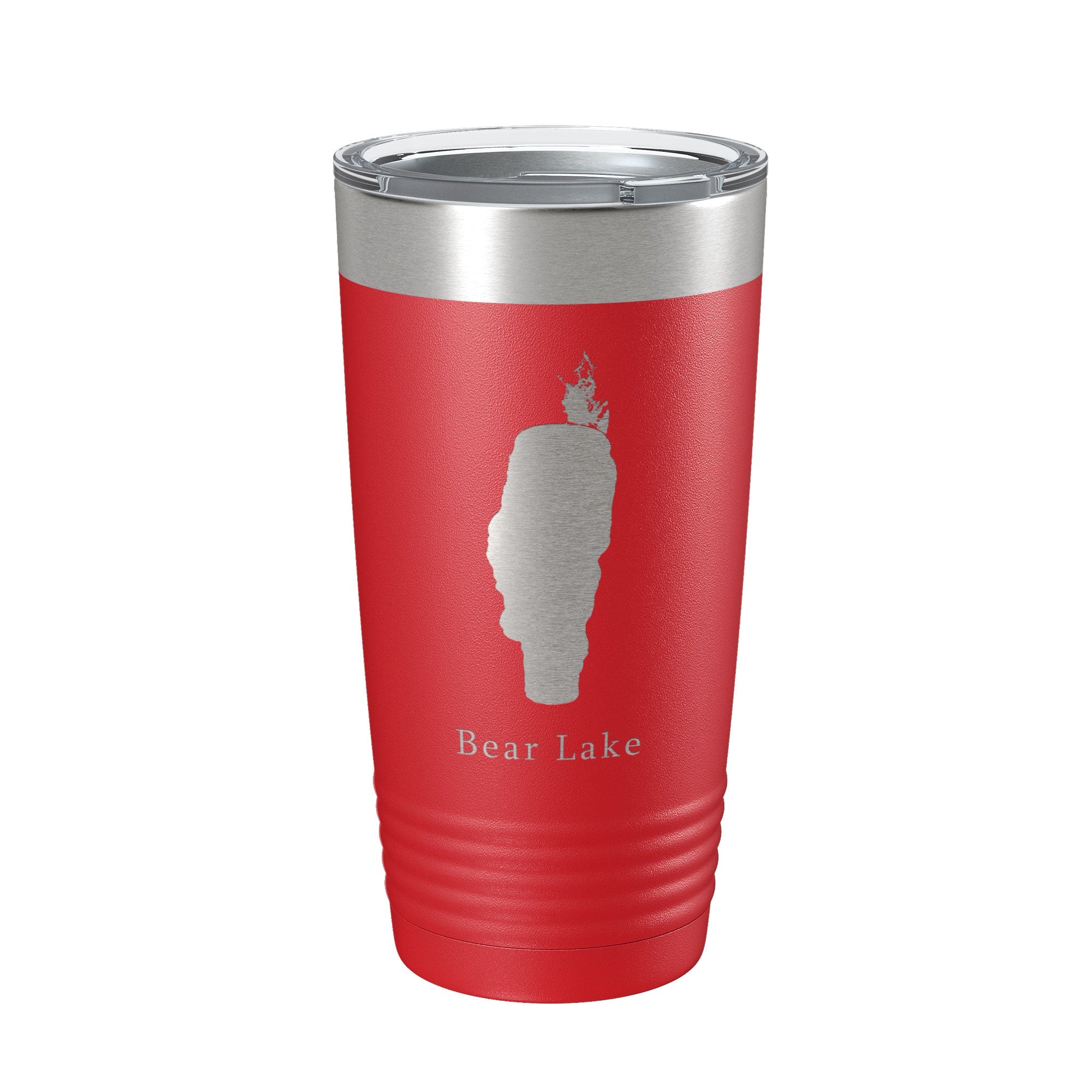 Bear & Mud Lakes Map Tumbler Travel Mug Insulated Laser Engraved Coffee Cup Idaho 20 oz