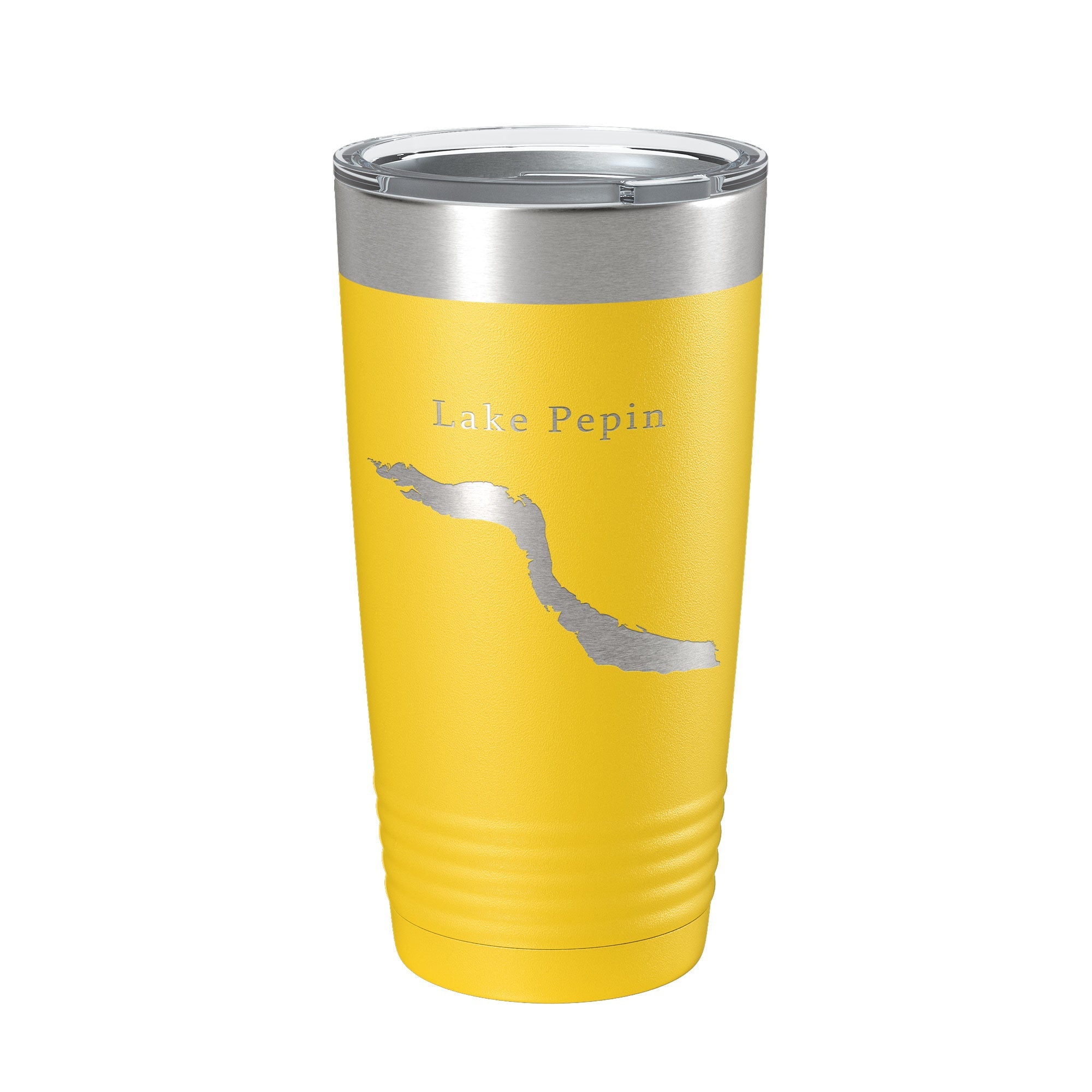Lake Pepin Map Tumbler Travel Mug Insulated Laser Engraved Coffee Cup Minnesota Wisconsin 20 oz