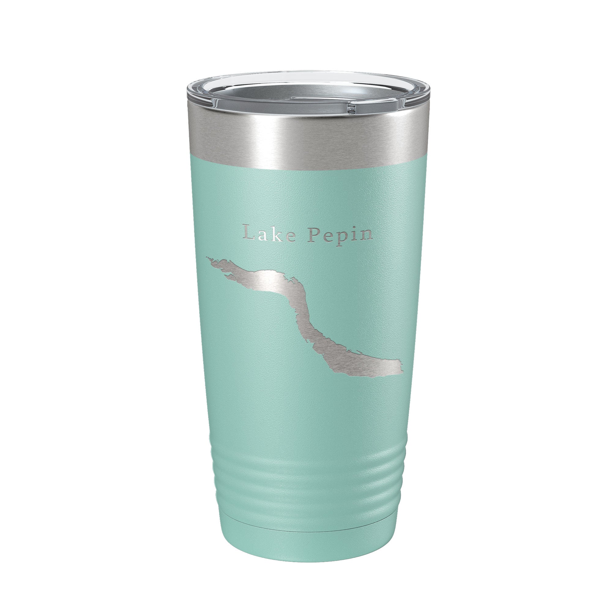 Lake Pepin Map Tumbler Travel Mug Insulated Laser Engraved Coffee Cup Minnesota Wisconsin 20 oz