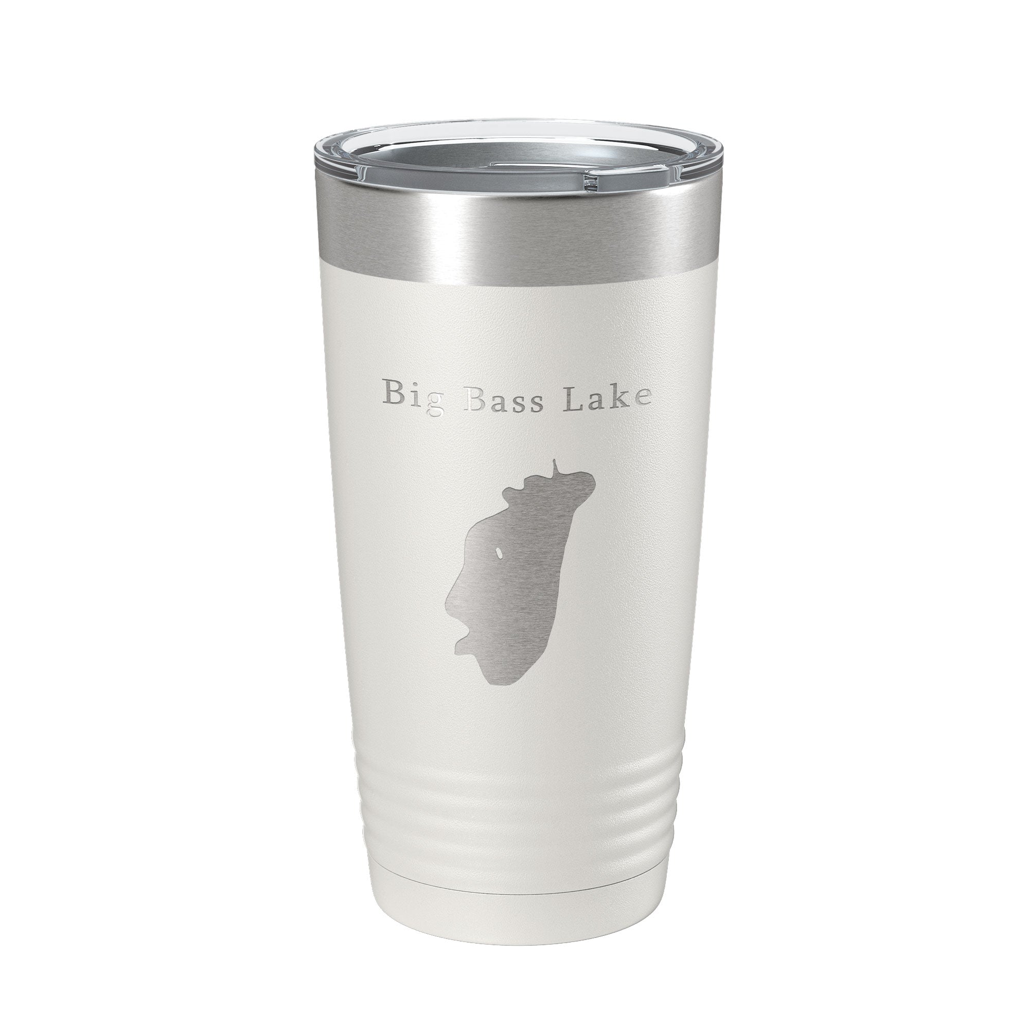 Big Bass Lake Map Tumbler Travel Mug Insulated Laser Engraved Coffee Cup Pennsylvania 20 oz