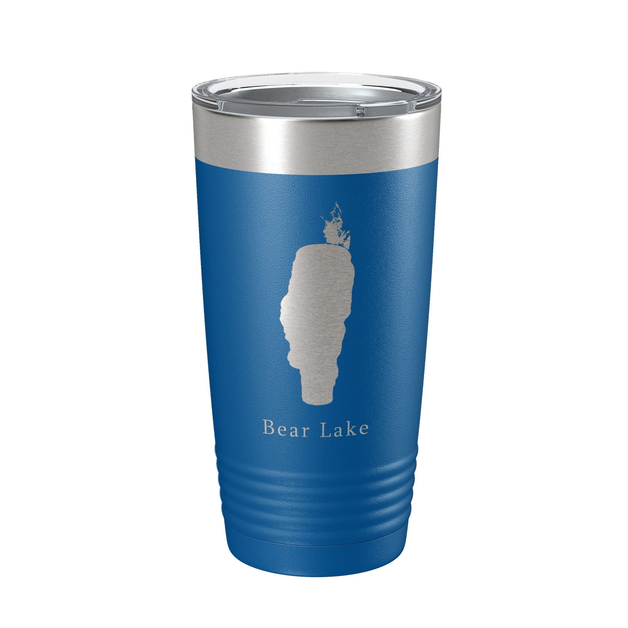 Bear & Mud Lakes Map Tumbler Travel Mug Insulated Laser Engraved Coffee Cup Idaho 20 oz
