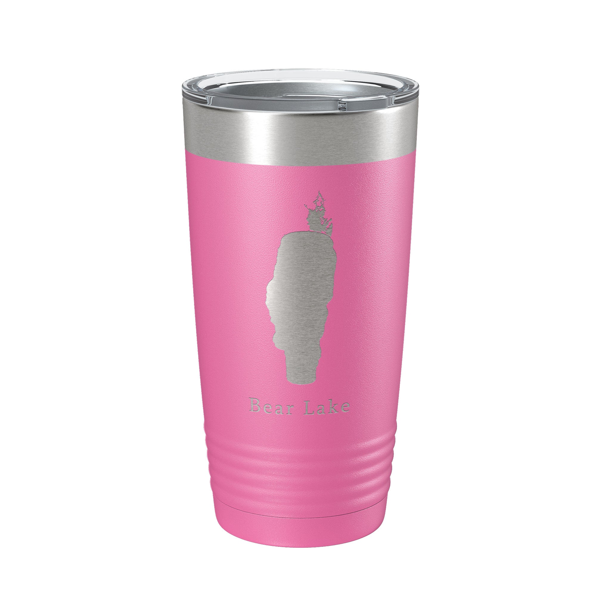 Bear & Mud Lakes Map Tumbler Travel Mug Insulated Laser Engraved Coffee Cup Idaho 20 oz