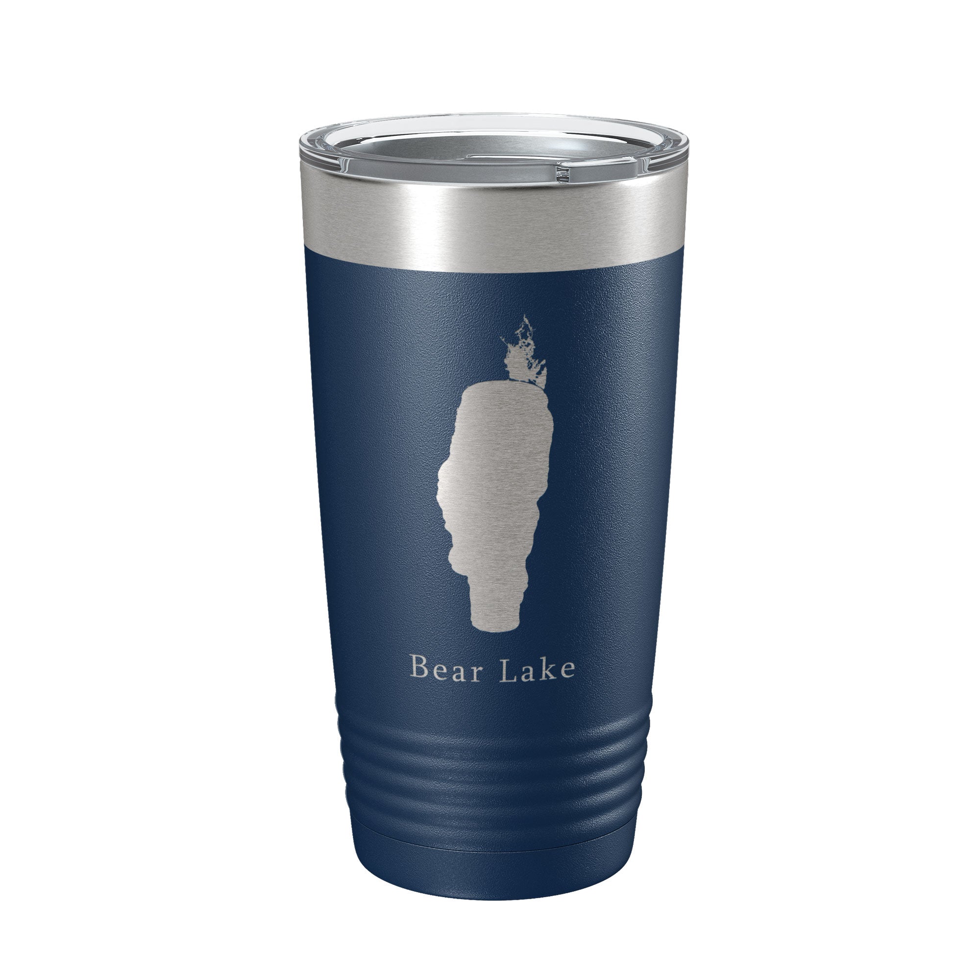 Bear & Mud Lakes Map Tumbler Travel Mug Insulated Laser Engraved Coffee Cup Idaho 20 oz