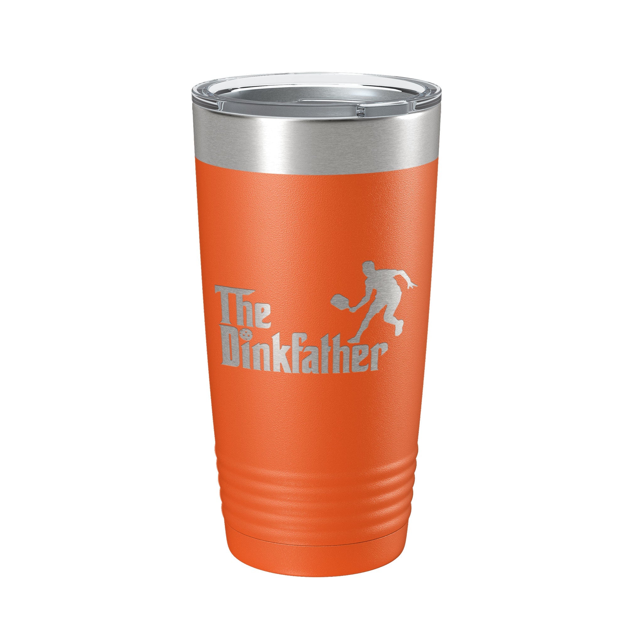 The Dinkfather Tumbler Funny Pickleball Travel Mug Insulated Laser Engraved Coffee Cup Pickle Ball Gift 20 oz