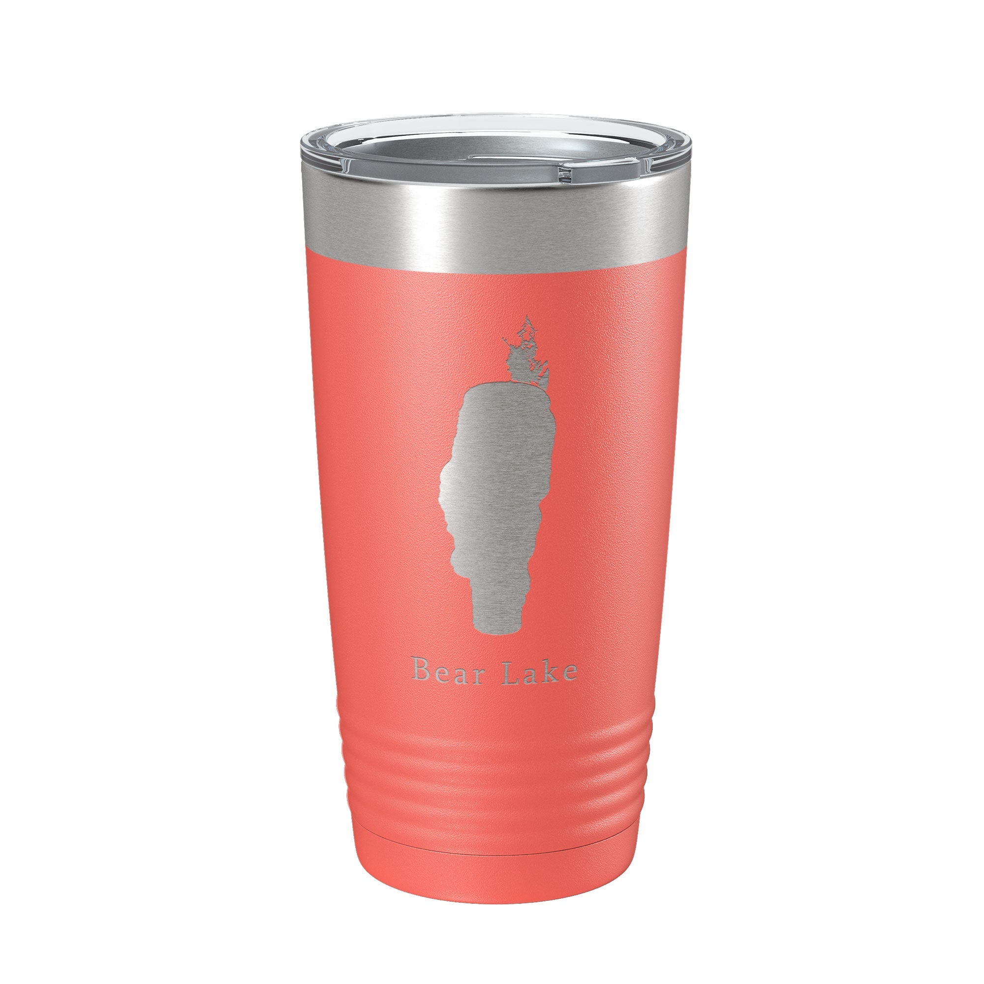 Bear & Mud Lakes Map Tumbler Travel Mug Insulated Laser Engraved Coffee Cup Idaho 20 oz