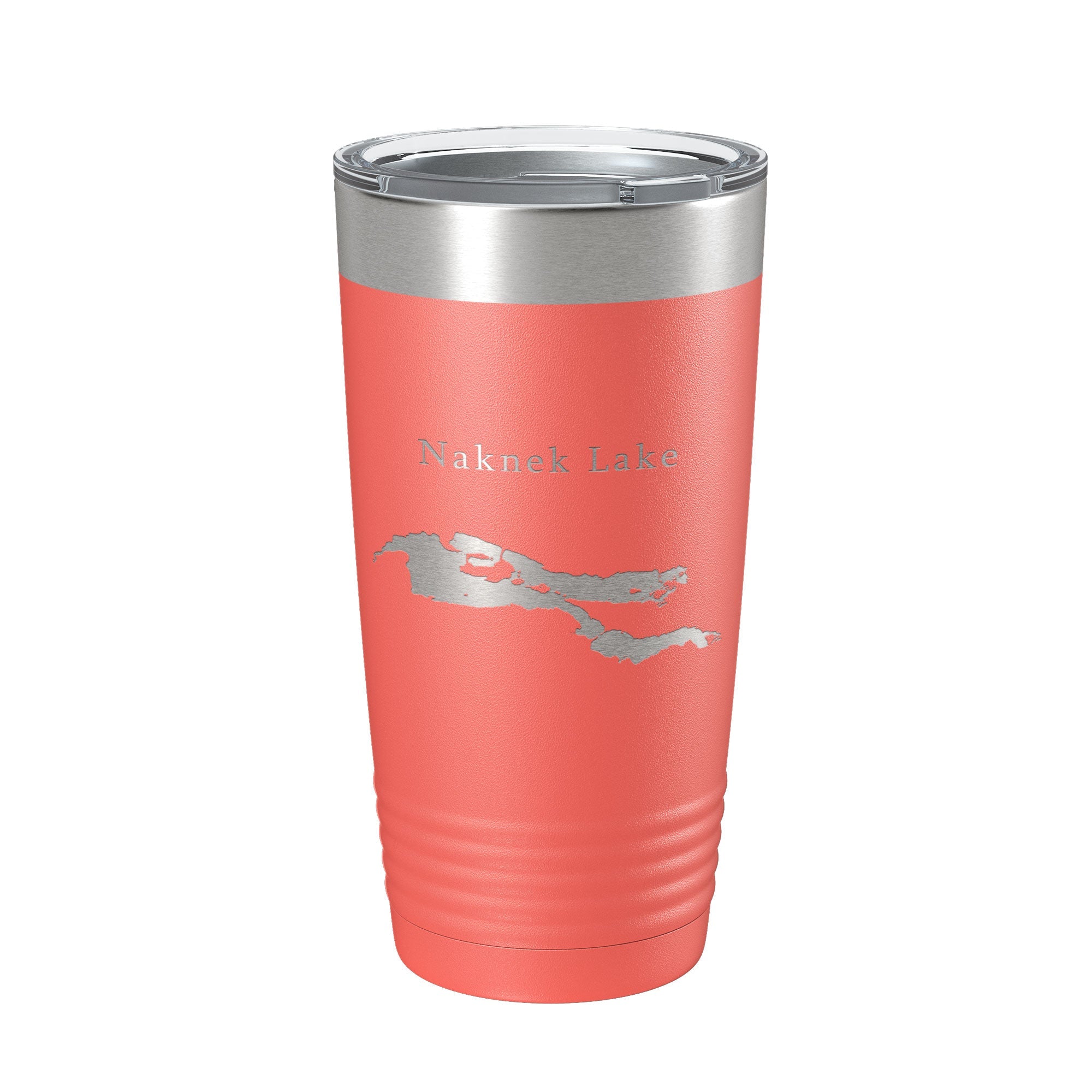 Naknek Lake Map Tumbler Travel Mug Insulated Laser Engraved Coffee Cup Alaska 20 oz