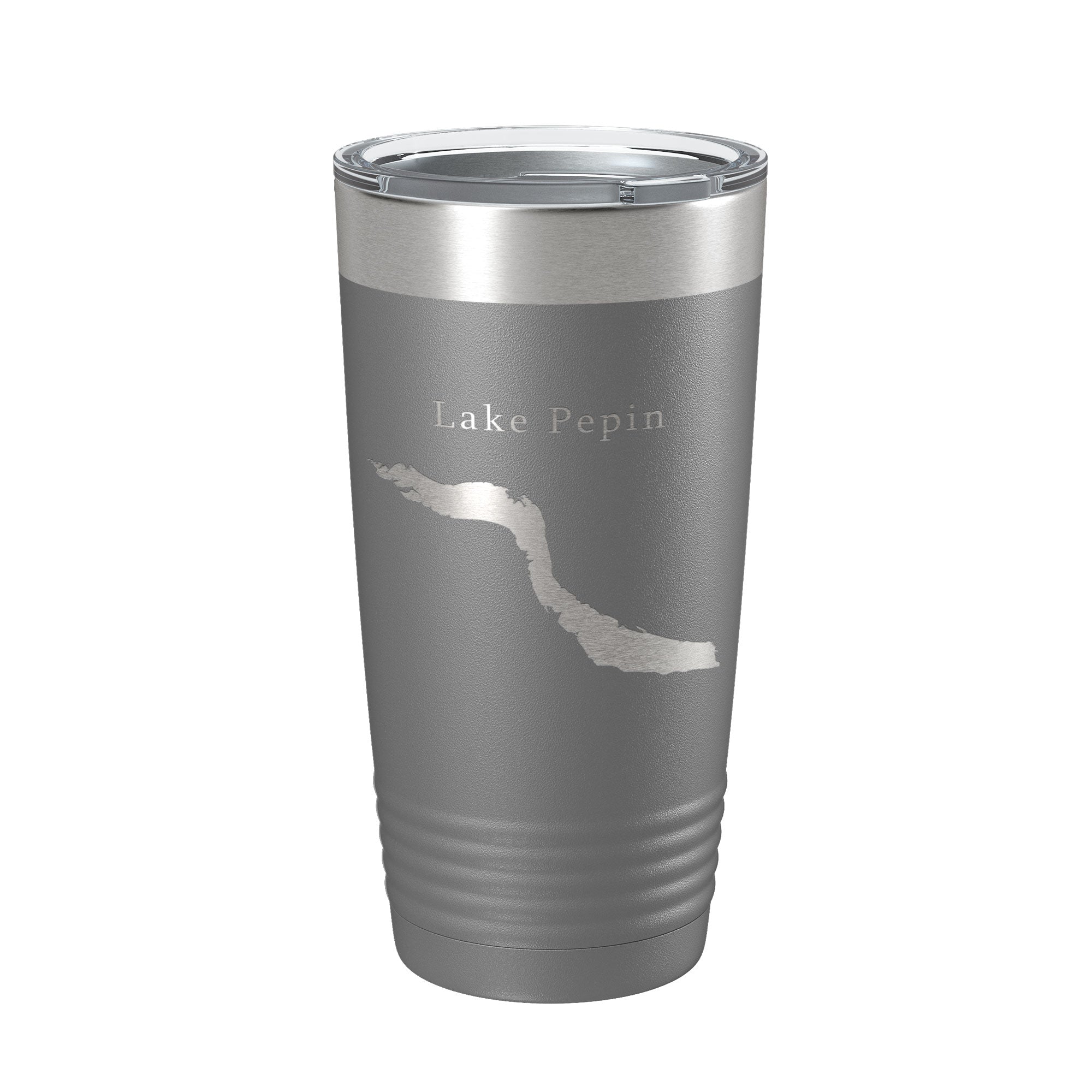 Lake Pepin Map Tumbler Travel Mug Insulated Laser Engraved Coffee Cup Minnesota Wisconsin 20 oz