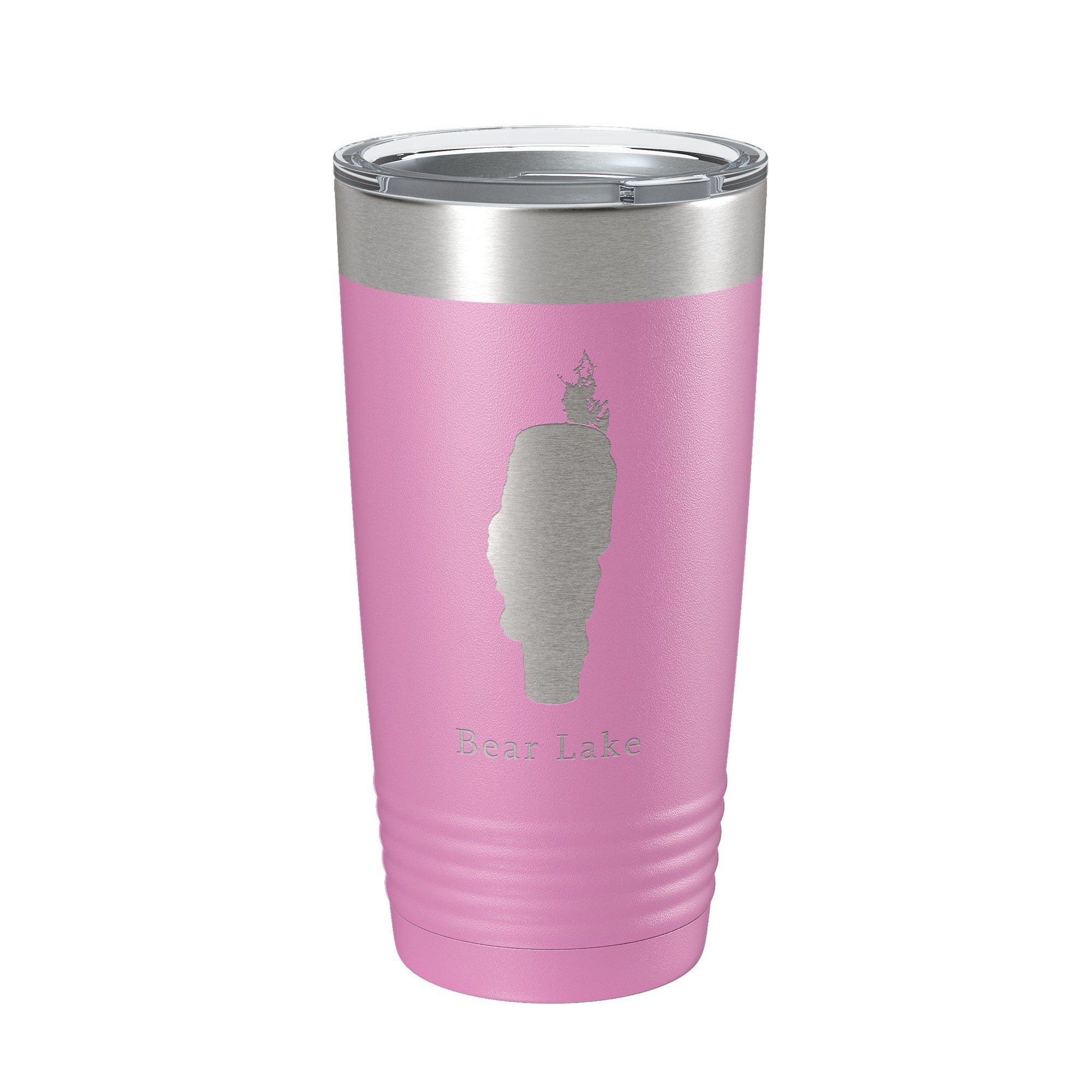 Bear & Mud Lakes Map Tumbler Travel Mug Insulated Laser Engraved Coffee Cup Idaho 20 oz