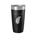Big Bass Lake Map Tumbler Travel Mug Insulated Laser Engraved Coffee Cup Pennsylvania 20 oz